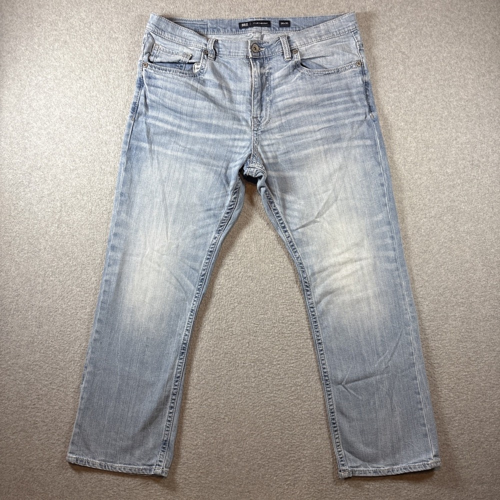 BKE TYLER Straight 36x30 Light Wash Men's Jeans Preppy Very Good Cond.